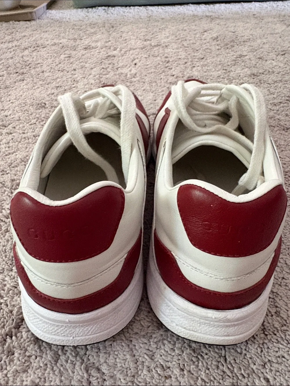 Gucci Miro Soft Rosso GC Red White Low-Top Leather Sneakers 39